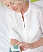 Woman checking blood pressure