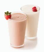 Strawberry and vanilla milkshake