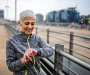 Woman jogging in a park