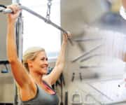 Woman building muscle mass