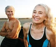 Smiling couple with bolstered immune system