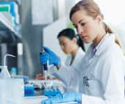 Researchers in lab studying testoterone and women's health