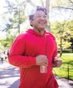 Man jogging after making dietary choices that include elevated triglycerides