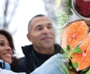 Couple enjoying winter weather with CoQ10 supplementation for better quality of life