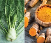 Fennel bulb and ground curcumin