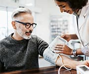 Man having his blood pressure checked