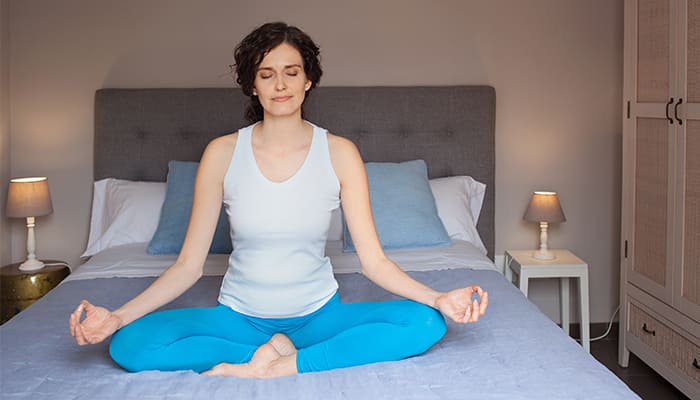 Yoga pose before bed